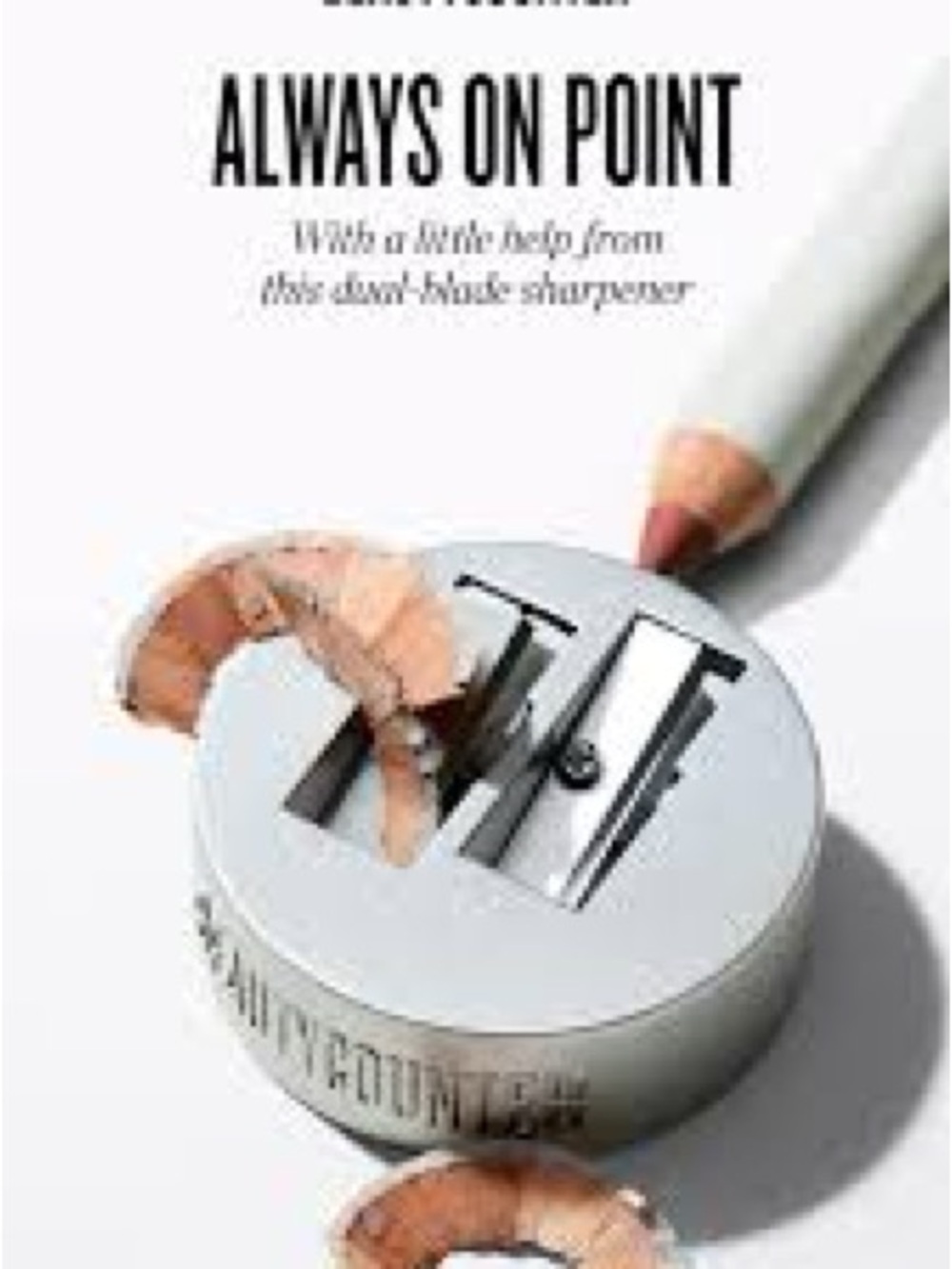 BeautyCounter Round Silver Dual-Blade Pencil Sharpener for lip/eye pencil NIB